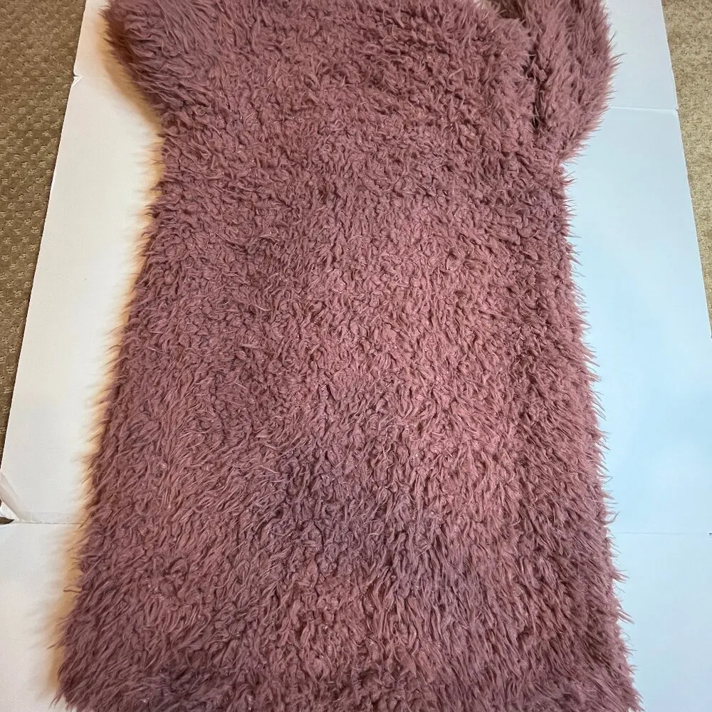 Wild Fable Dusty Rose Pink Soft Coat  Shag Plush Trendy Plush Teddy Boho SZ M - Image 9
