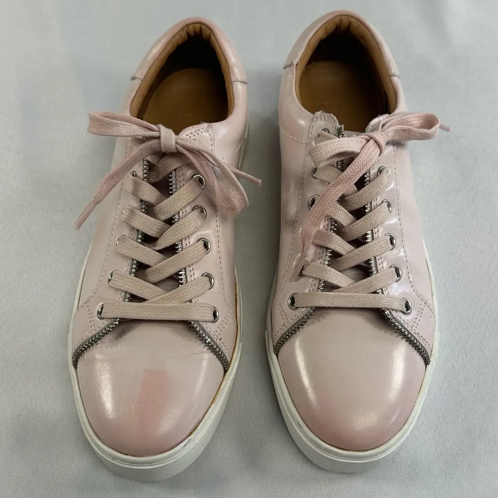 Frye • Sindy Moto Low Top Leather Sneakers Blush Pink Women's Size 9 - Image 2