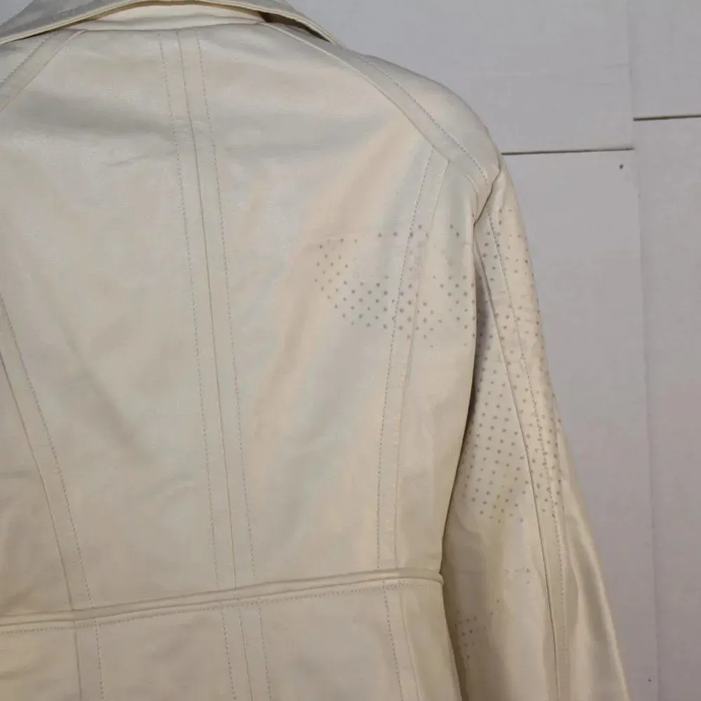 bebe ladies leather jacket size M - Image 6