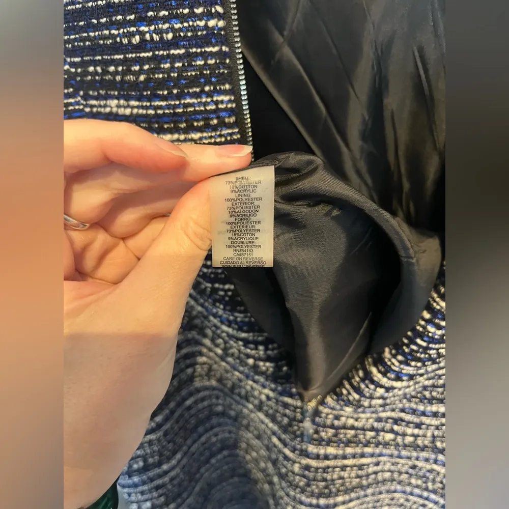 Karl Lagerfeld blue Tweed Dress - Image 7