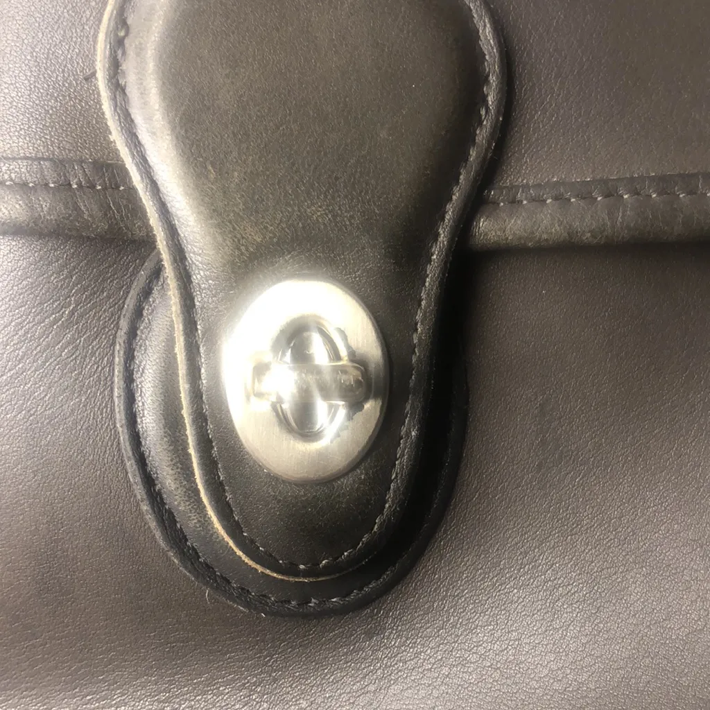 Vintage COACH GREY WILLIS Satchel Top Handle Shoulder Bag Costa Rica 9927 - Image 9