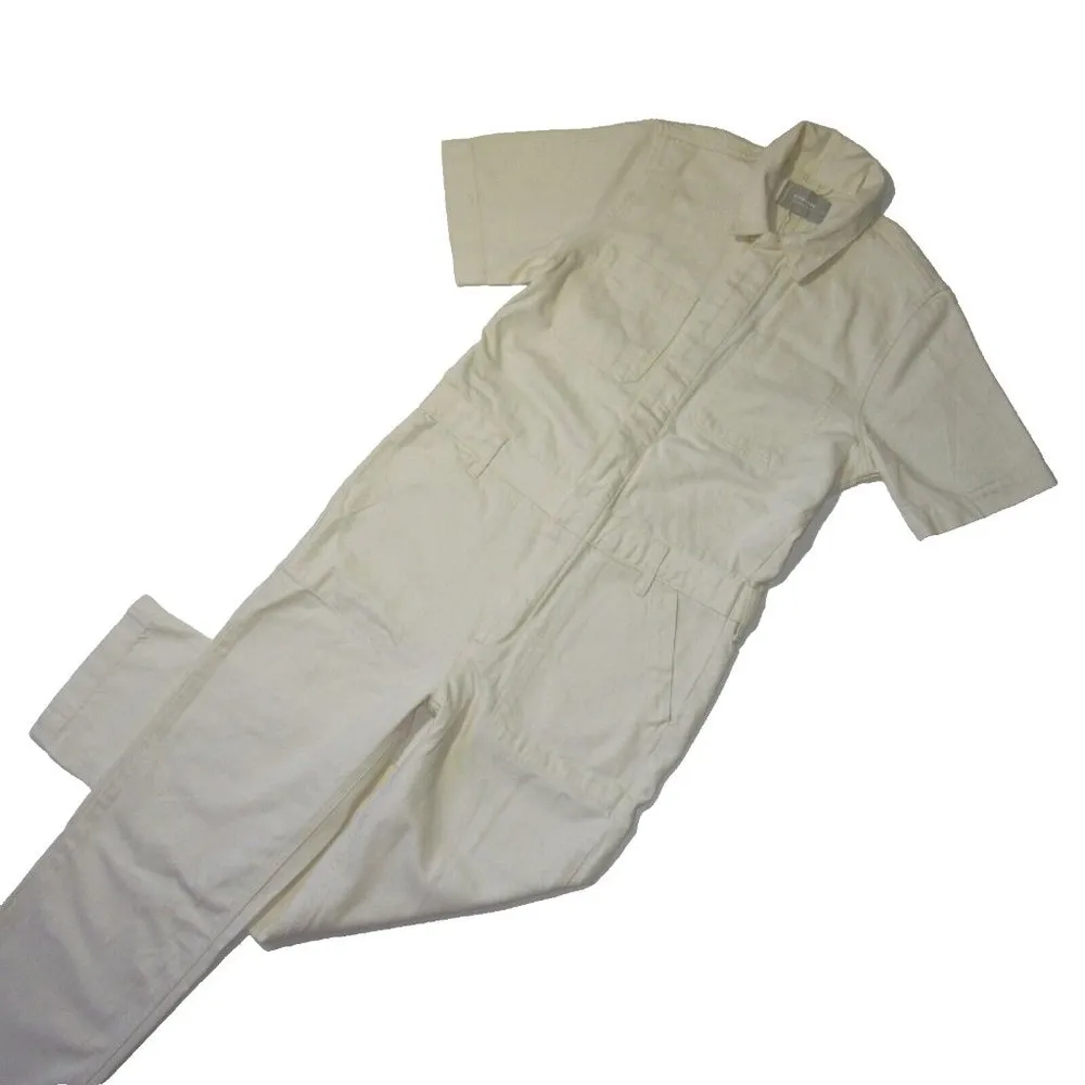 NWT Everlane The Supersoft Jean Coverall in Seeded Ecru Denim Cotton Jumpsuit 6 - Image 3