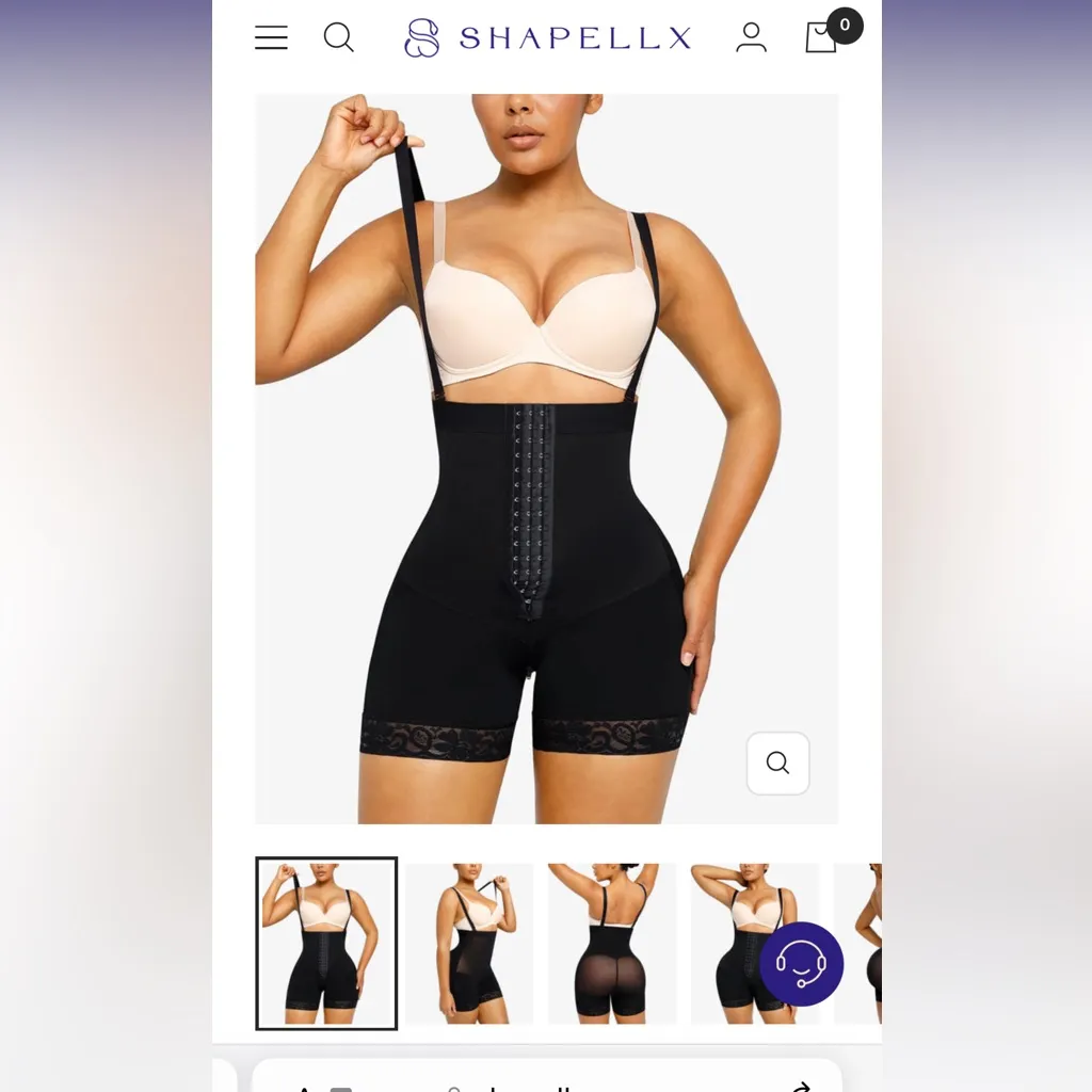 Shapellx shapewear Bare Essentials AirSlim Core Sculpt Mid Thigh Shaper Short Size M - Image 12