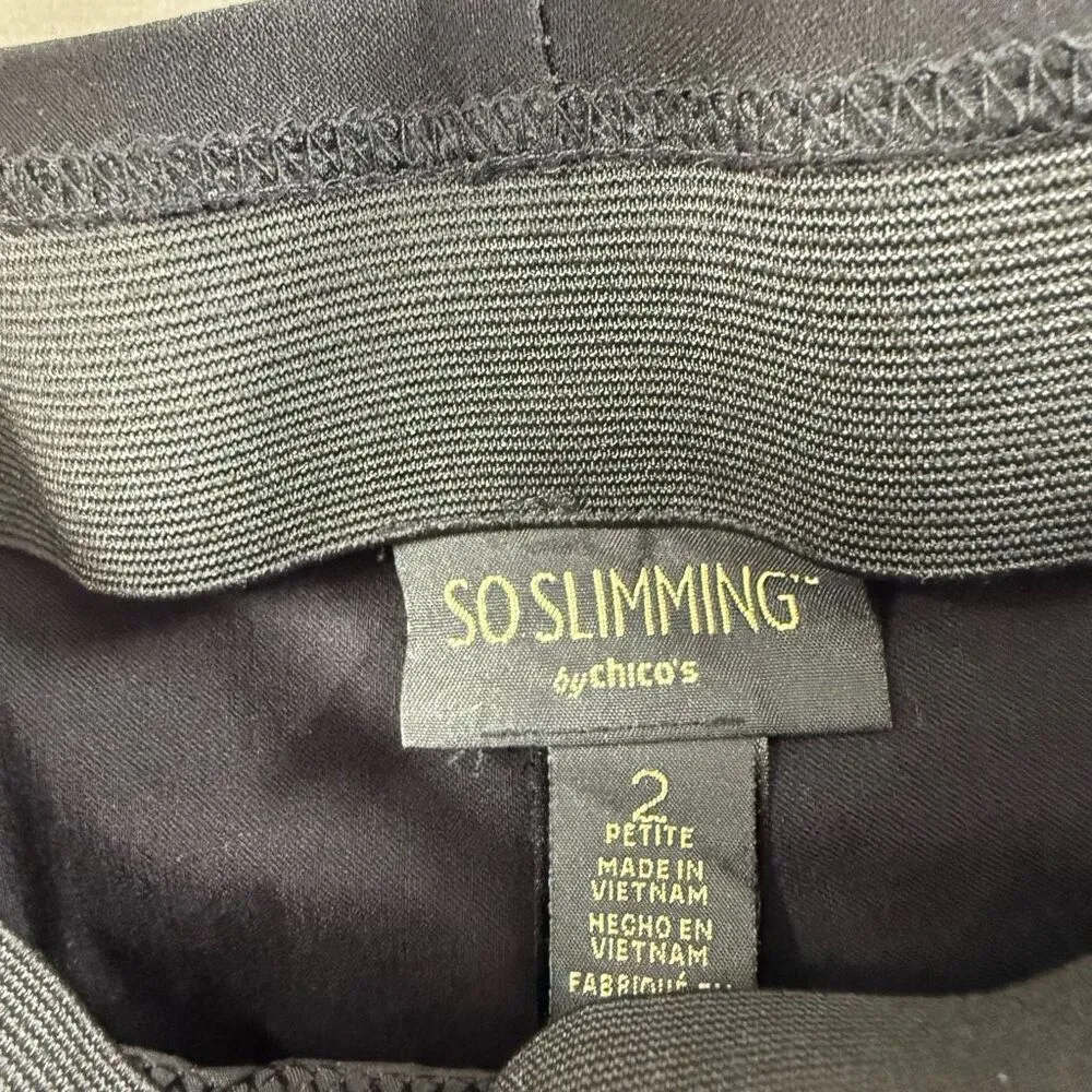 So Slimming by Chico’s Women’s 2 Petite Black Pull on Pants - Image 2