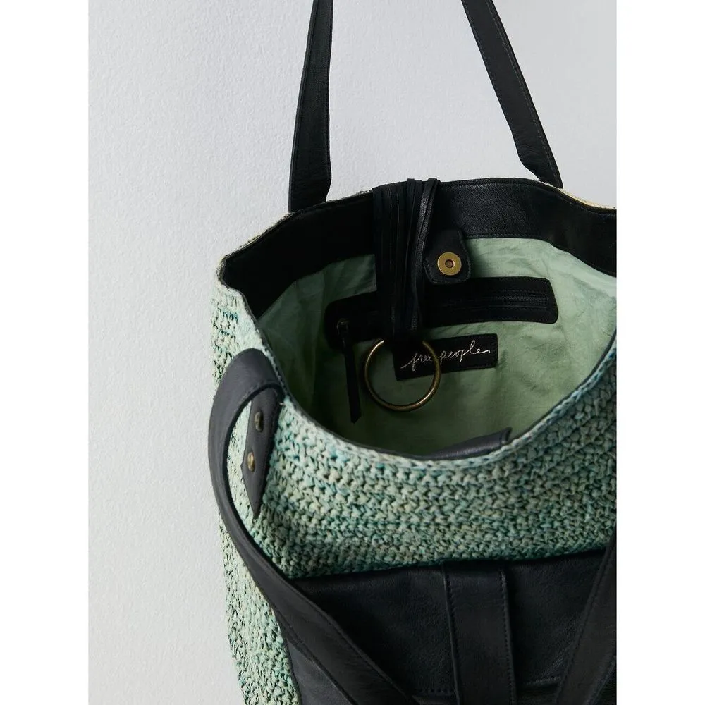 NWT Free People En Riva Raffia Tote One Size $168 - Image 3
