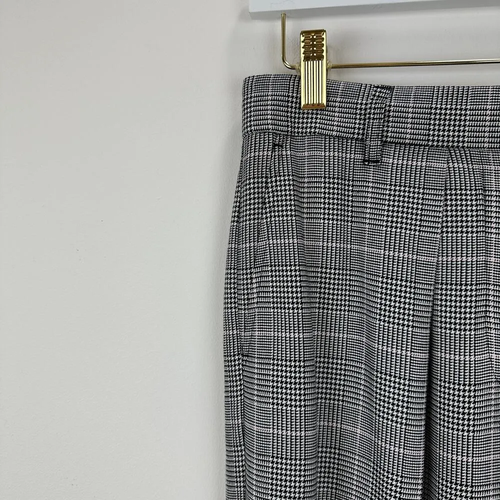 ATM Wide Leg Pants High Waist Pleated Gray Preppy Academia Office Womens US 2 - Image 5