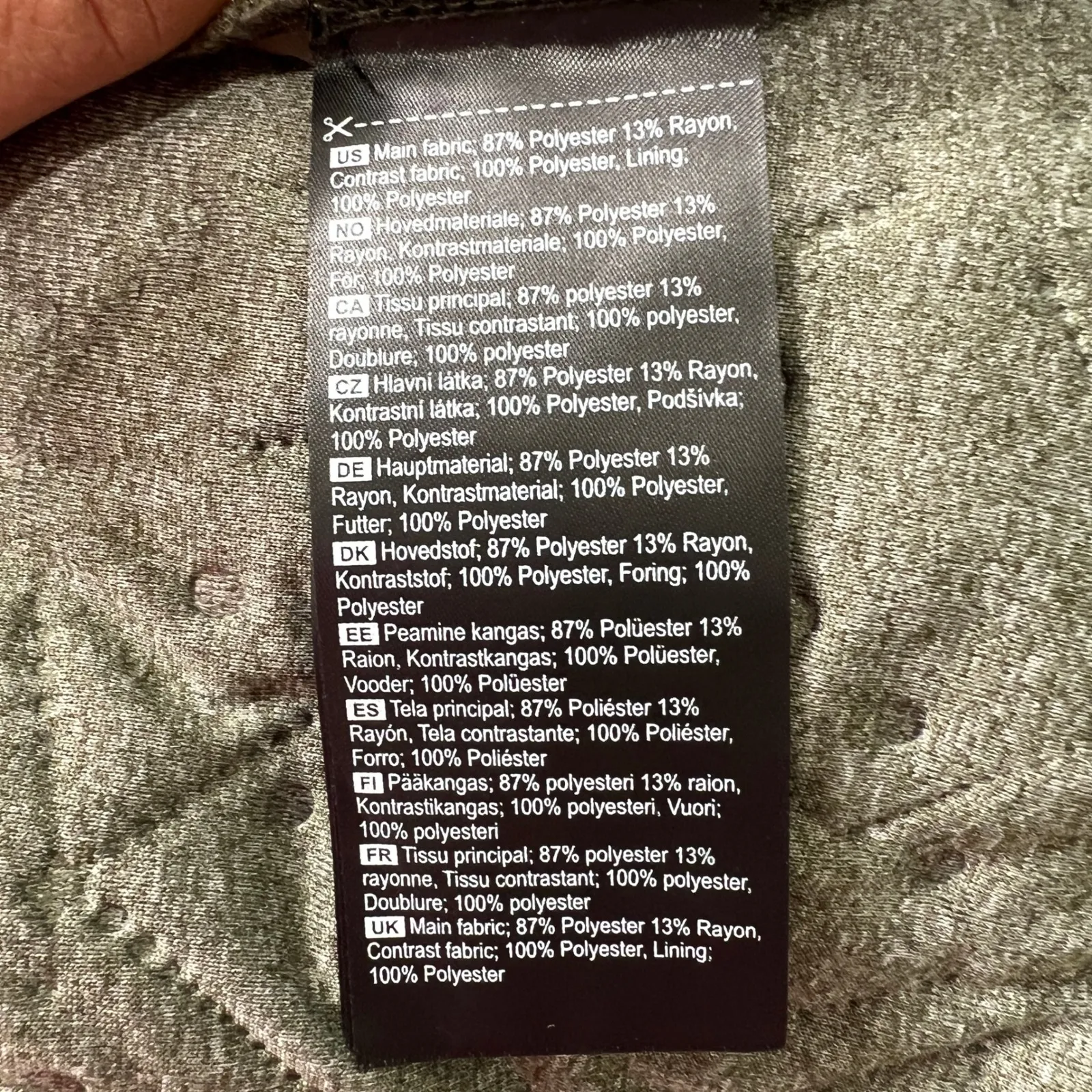 Kari Traa Quilted Hooded Jacket Women's XL Green Full Zip Contrast Sleeves - Image 5