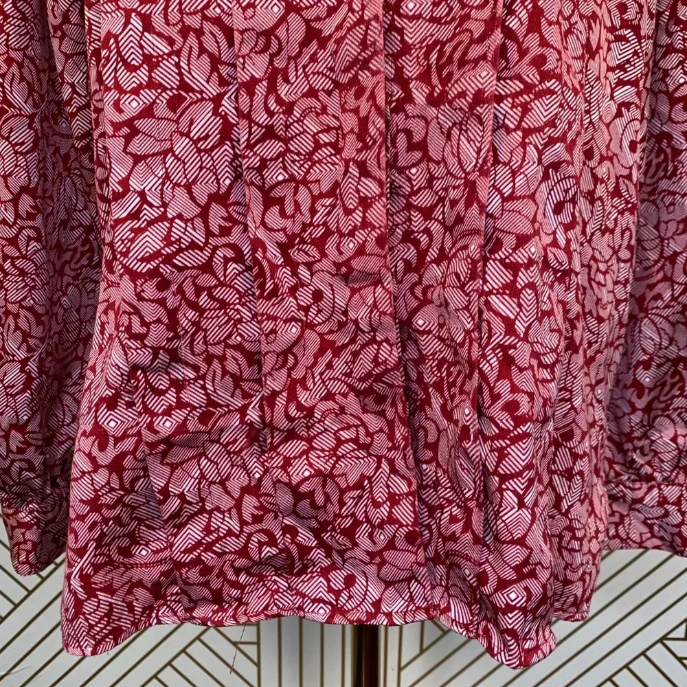 Diane von Furstenberg‎ Vintage Red Print Blouse - Image 2