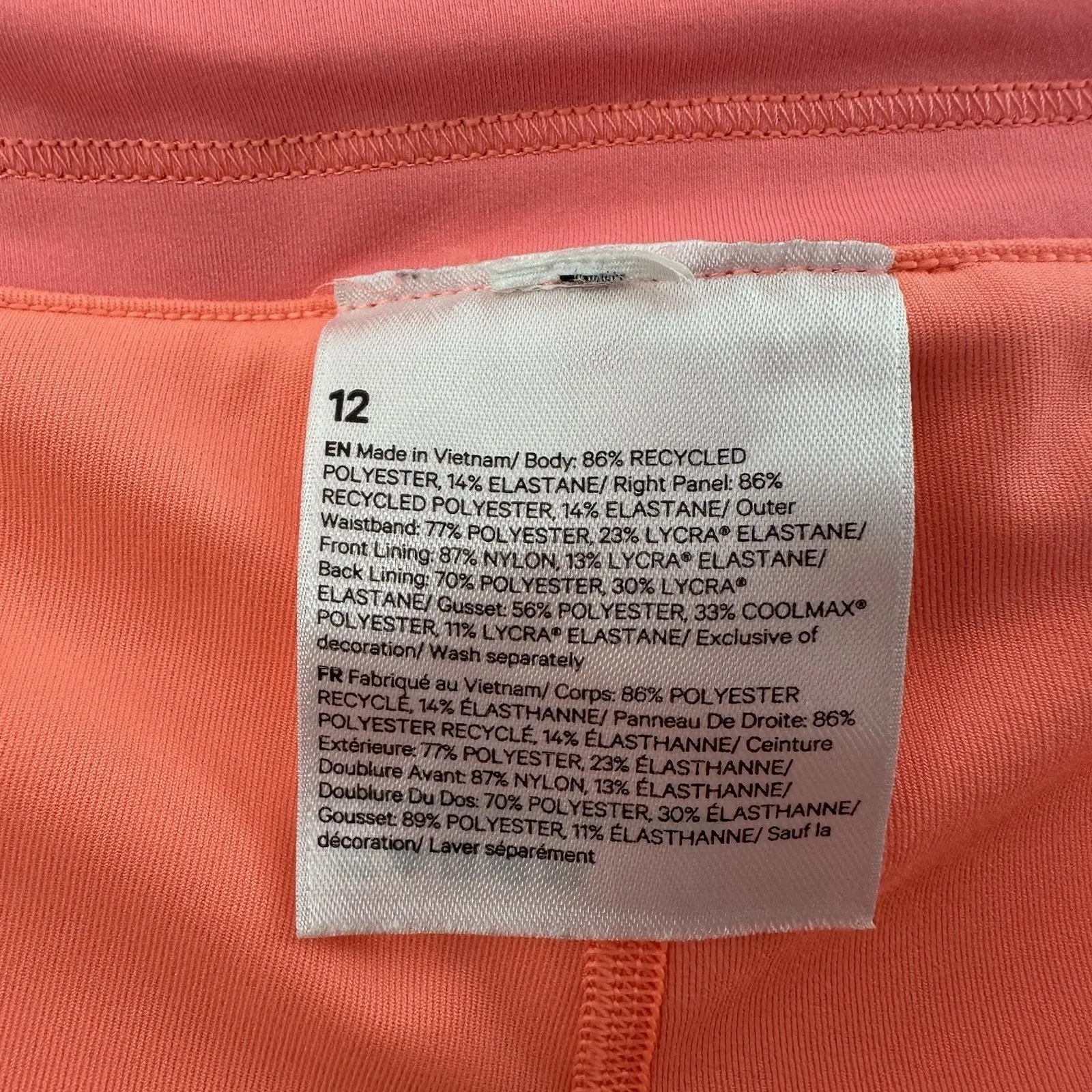 Lululemon Asymmetrical Pleated Tennis Skirt‎ Skort Sunset Orange Athleisure W 12 - Image 9