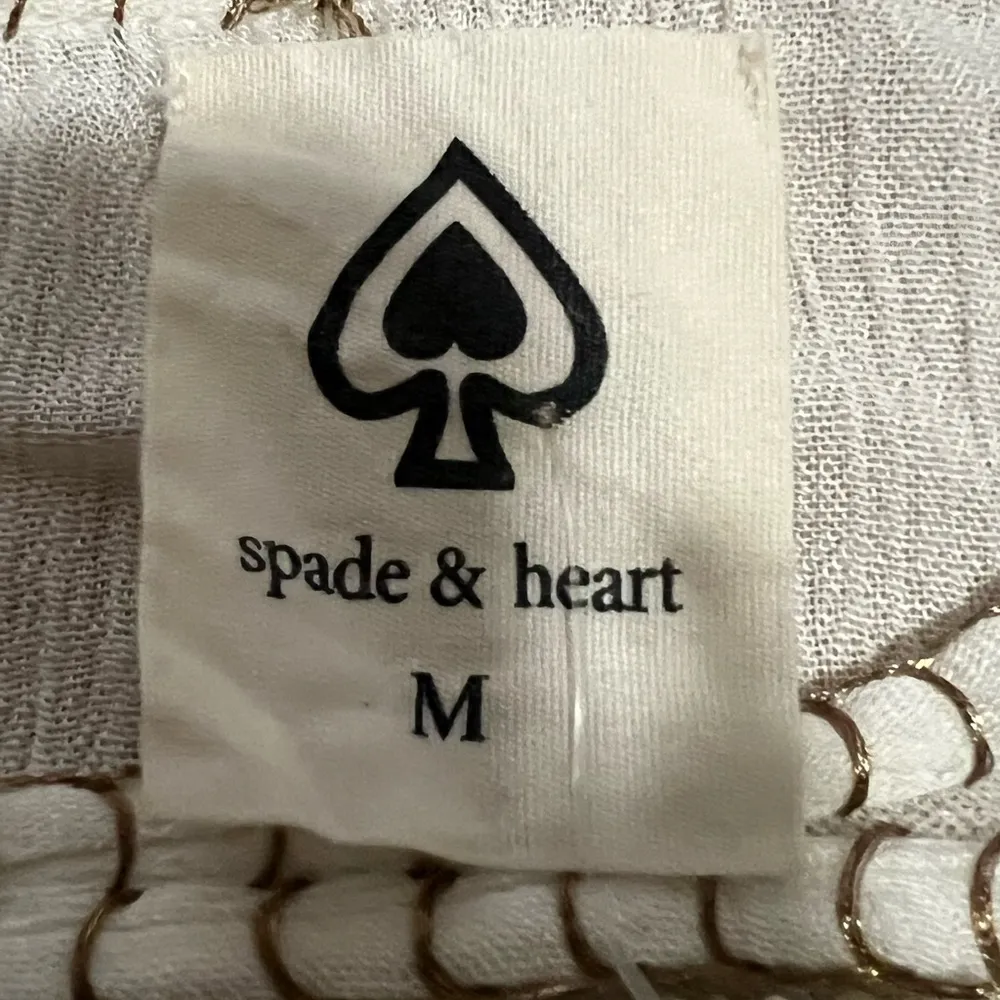 Cream Pleated 3/4 Sleeve Blouse with Bib Collar Size M - Image 6