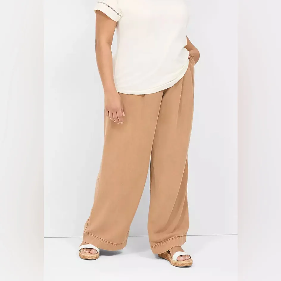 Lane Bryant Camel Wide Leg Jeans - Image 3