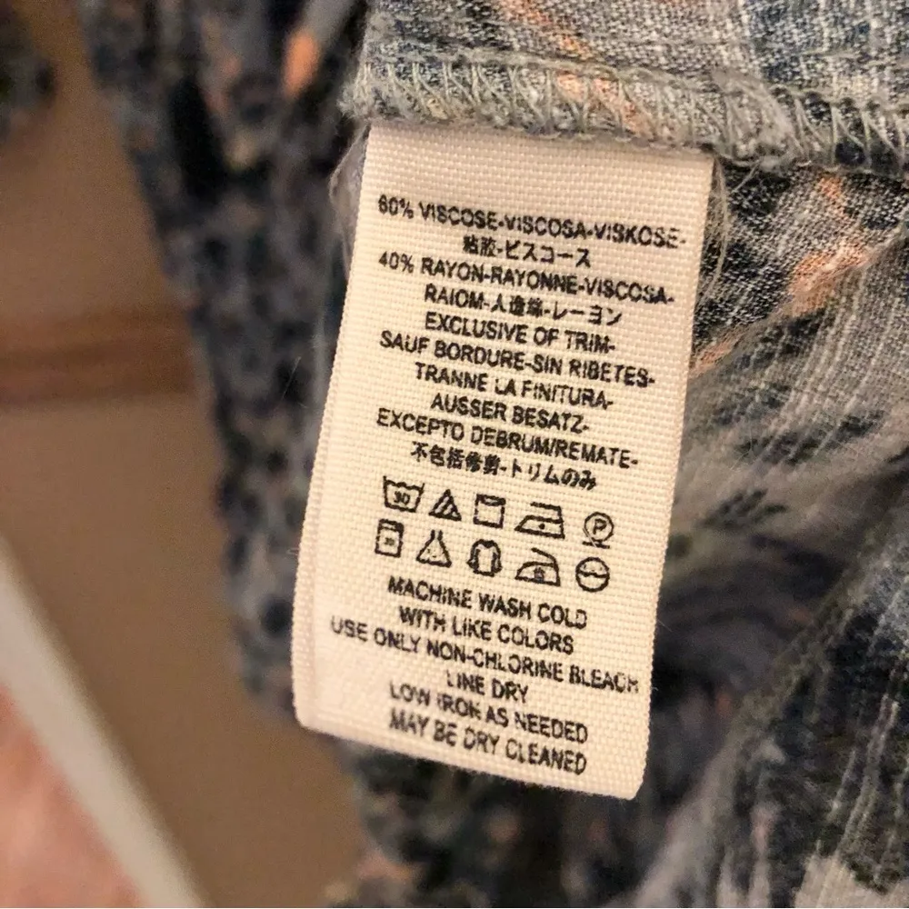 Free People All the Right Ruffles Wrap Romper‎ Blueberry Blue Medium - Image 6