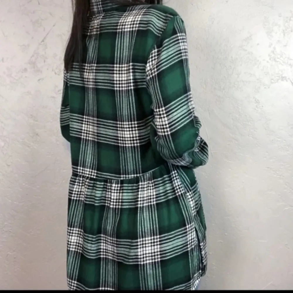 American Eagle Ahh-mazingly Soft plaid brushed flannel popover top M - Image 5