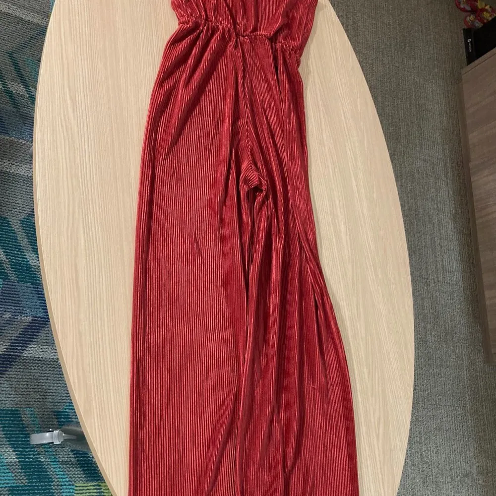 Forever 21 Sleeveless Tank Top Ribbed Dressy Romper Jumpsuit Small Polyester GUC - Image 3