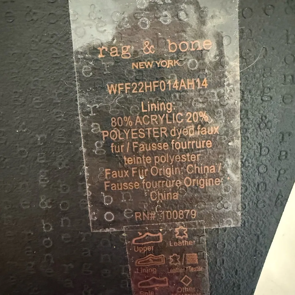 Rag & Bone Bailey Sunset Orange Suede Faux-Shearling Lined Slide Sandal Size 38 - Image 8