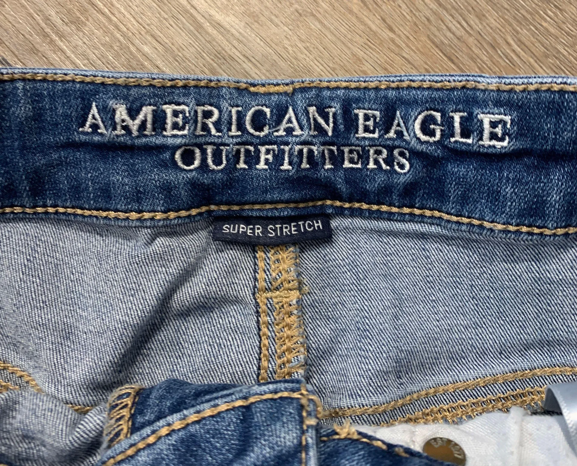 American Eagle  Super Hi Rise Shortie Denim Shorts - Image 4