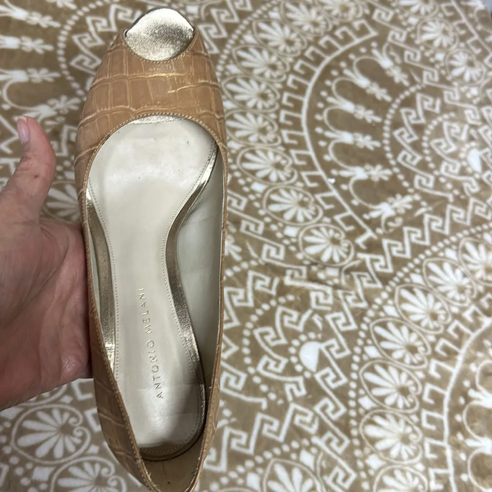 Open Toe leather Heels Sz9M - Image 7