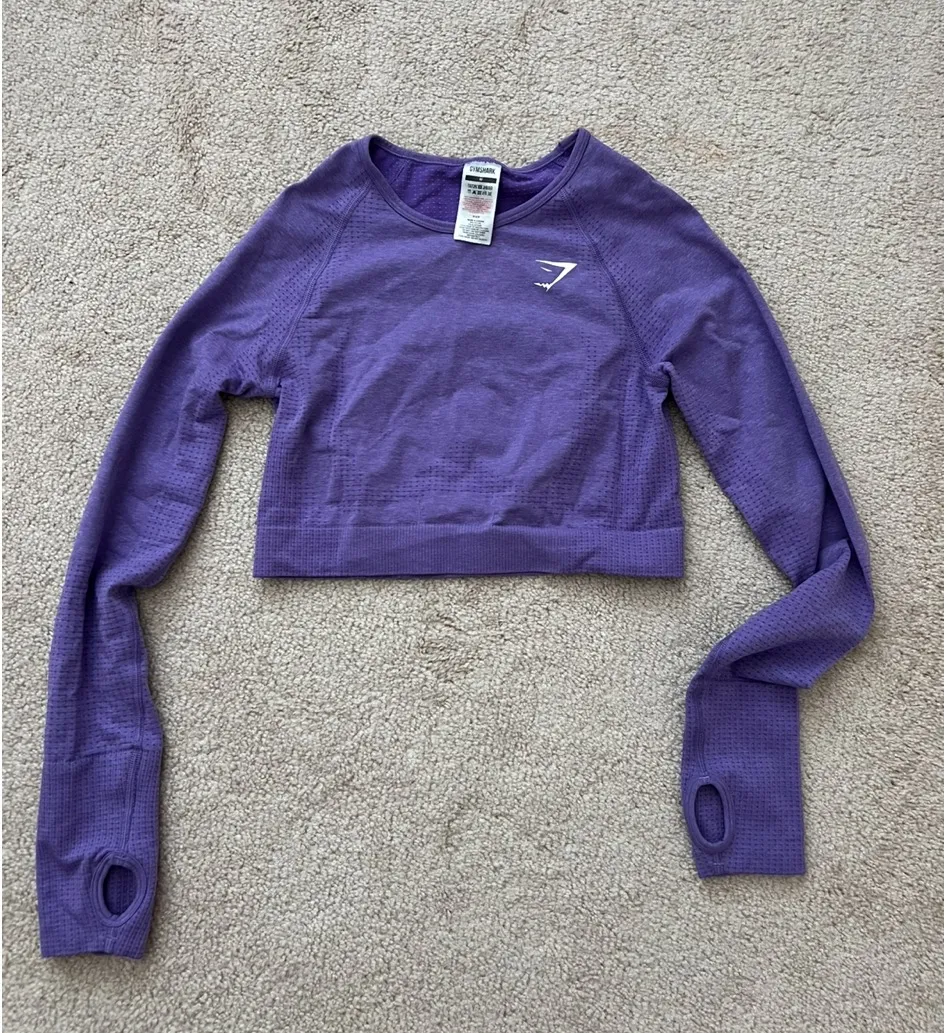 Gymshark Seamless Vital Crop Long Sleeve Top - Image 3