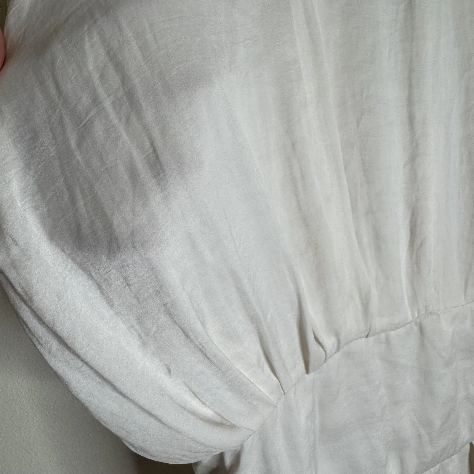 Theyskens Theory Diza Dress Womens Medium Porcelain White flowy cute girly M - Image 9