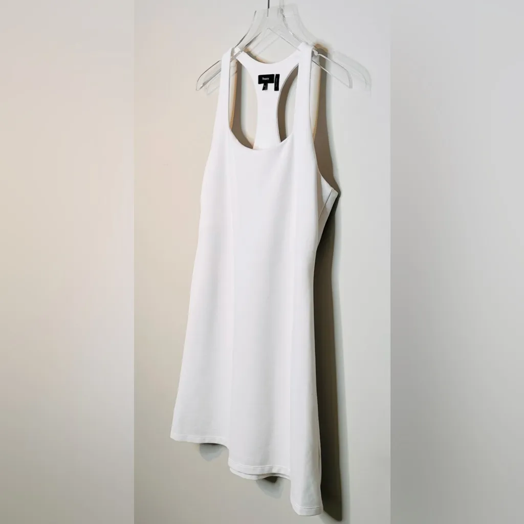 Theory White Ivory Mini Tennis Summer Pique Dress - Image 6