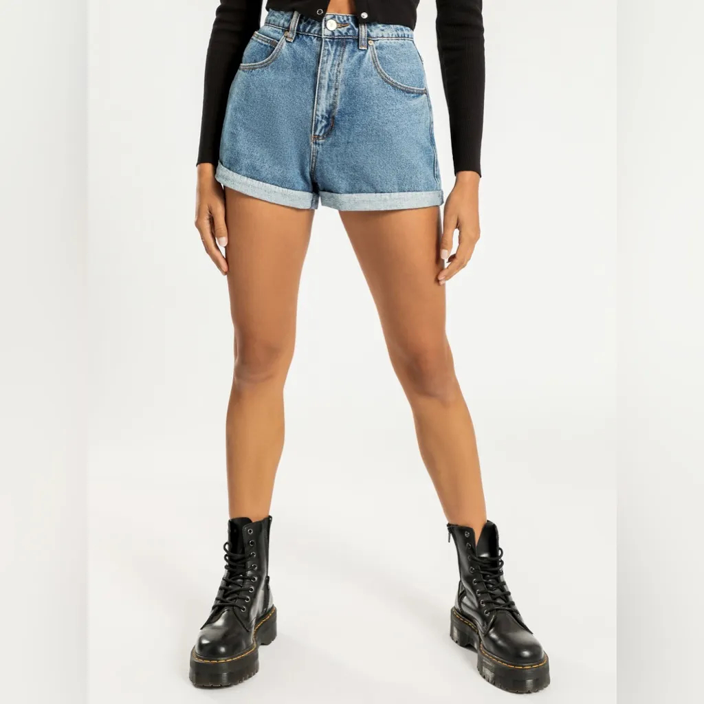 ABrand Jeans A High Relaxed Short Blue Size 28 - Image 3