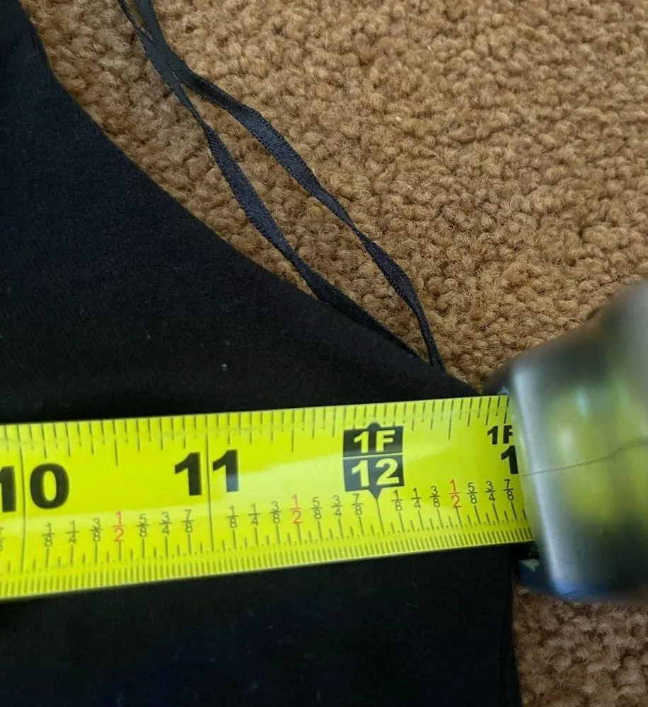 Ambiance black spaghetti strap cropped tank top S - Image 8