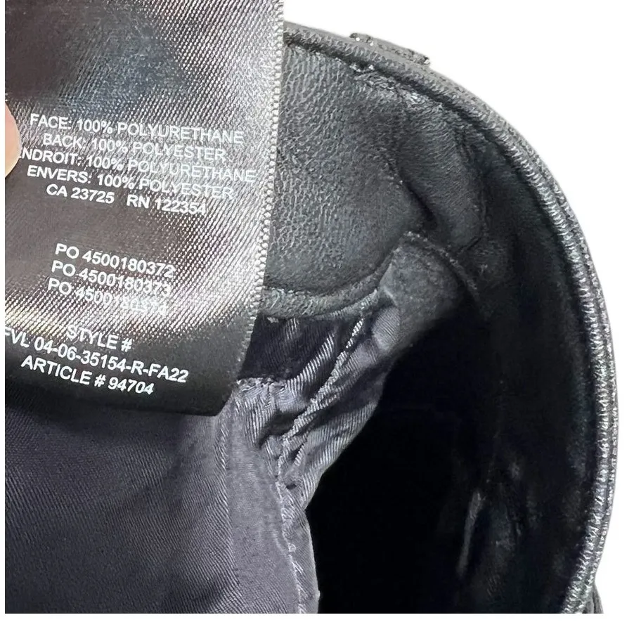 Aritzia Wilfred Beatrix Pants‎ Flared High Waist Faux Leather Black Size 10 - Image 15