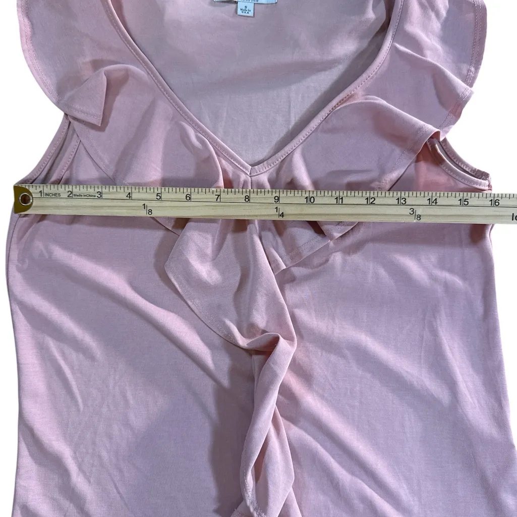 Green‎ Envelope Soft Pink Ruffle Blouse - Image 4