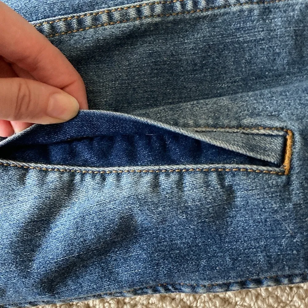 Chico’s Long Denim Jean Jacket Size 8/10 1 Medium Wash Tailored Fit Like New - Image 9