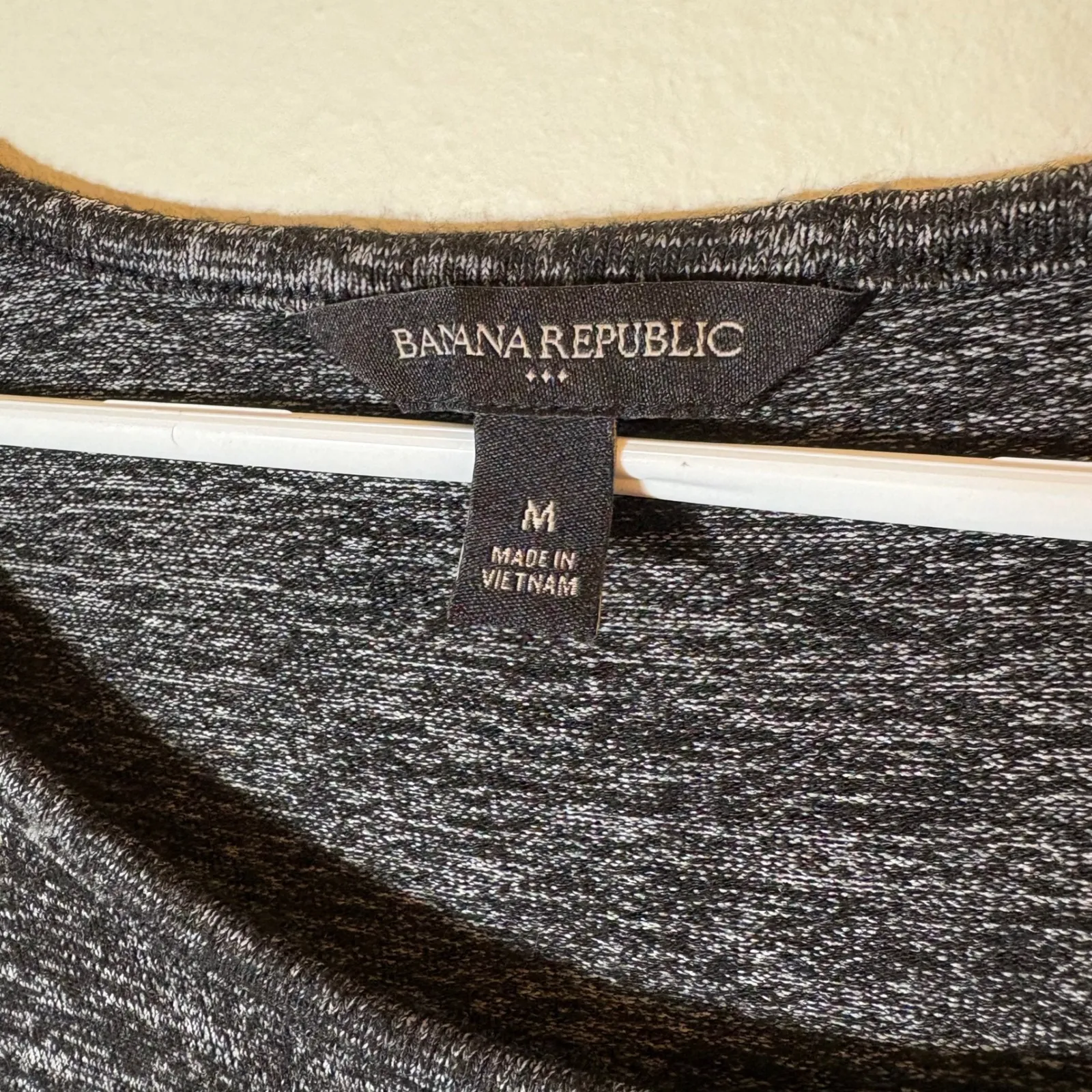 Banana Republic Knit Sweater Dress Charcoal Gray Elastic Waist‎ Size Medium - Image 4