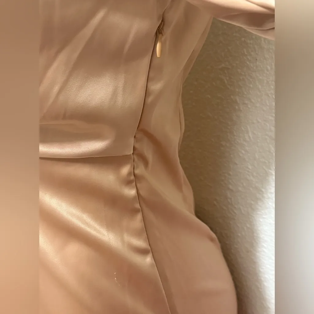 SHEIN Twist Front Wrap Hem Satin Dress - Image 7