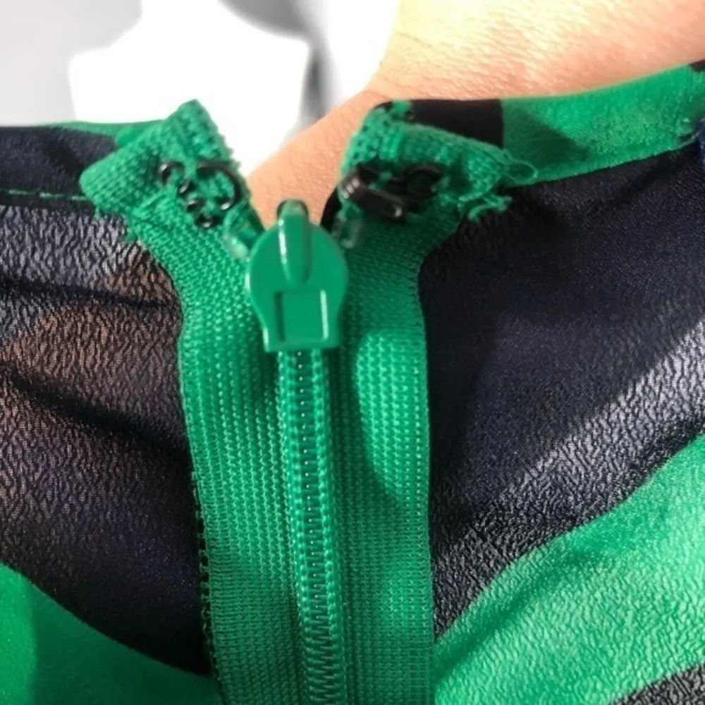 Eloquii plus size green black chevron zigzag dress - Image 6