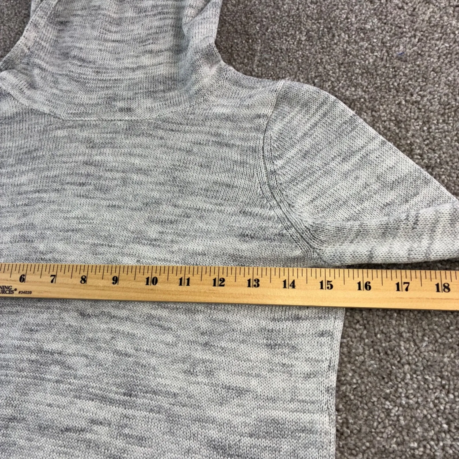 AKINI Womens XS Gray Marled Funnel Neck Asymmetrical‎ Long Sleeve Sweater Tunic - Image 5