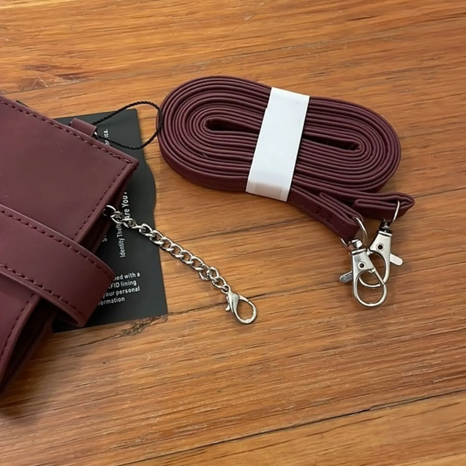 K. Carroll Accessories Crossbody Bag Passport Card RFID Protection NEW Red - Image 7