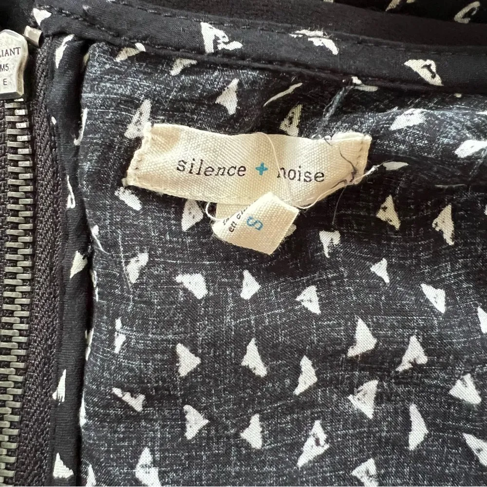 Silence + Noise Dress Polka Black Dot S (Jrs) Short Sleeve UO Mini Swing Party - Image 14