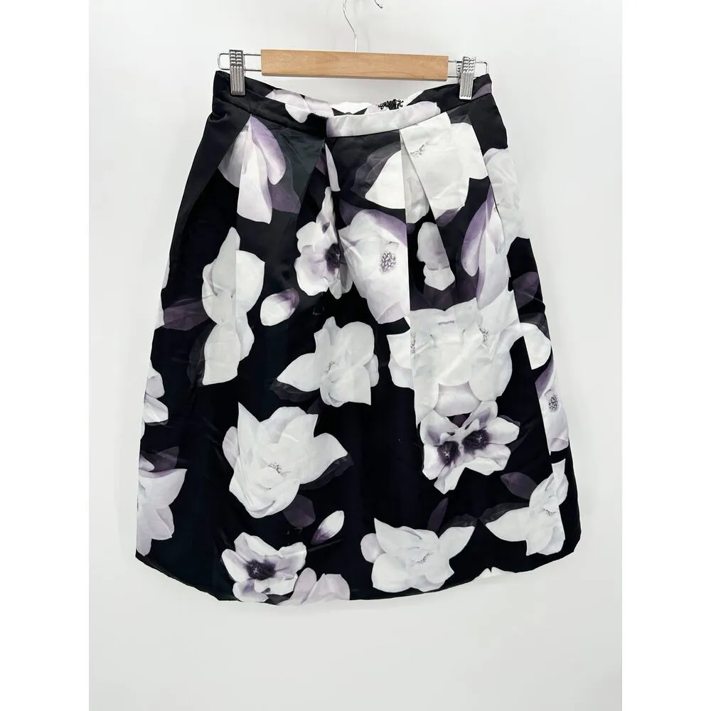 Lulu's Womens Midi Floral Skirt Size M Floral Modest A-Line Church Wedding - Image 10