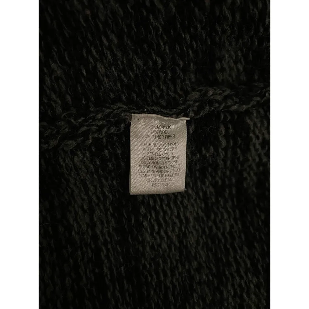 RUBY Moon Sweater Dress LARGE Black Sleeveless Knit Wool Blend Mini Scoop Neck - Image 5