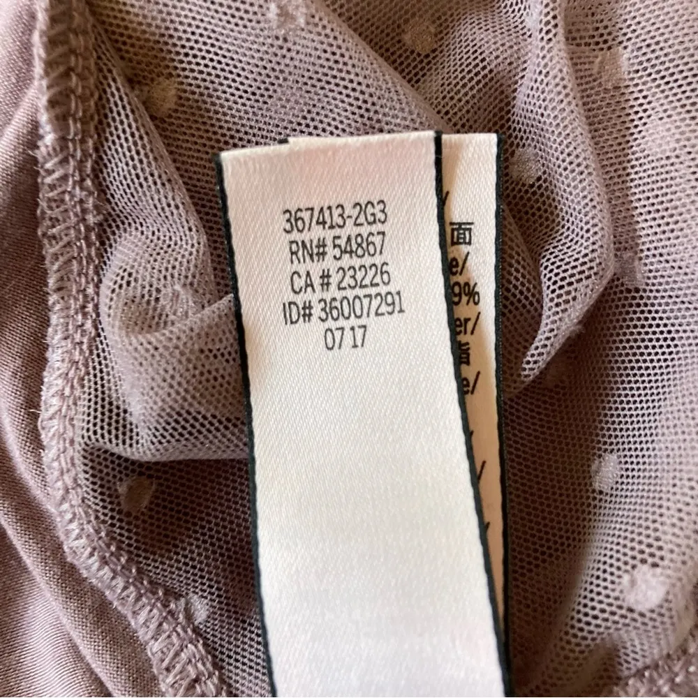 Mauve Camisole with Sheer Polka Dot Lace - Image 10