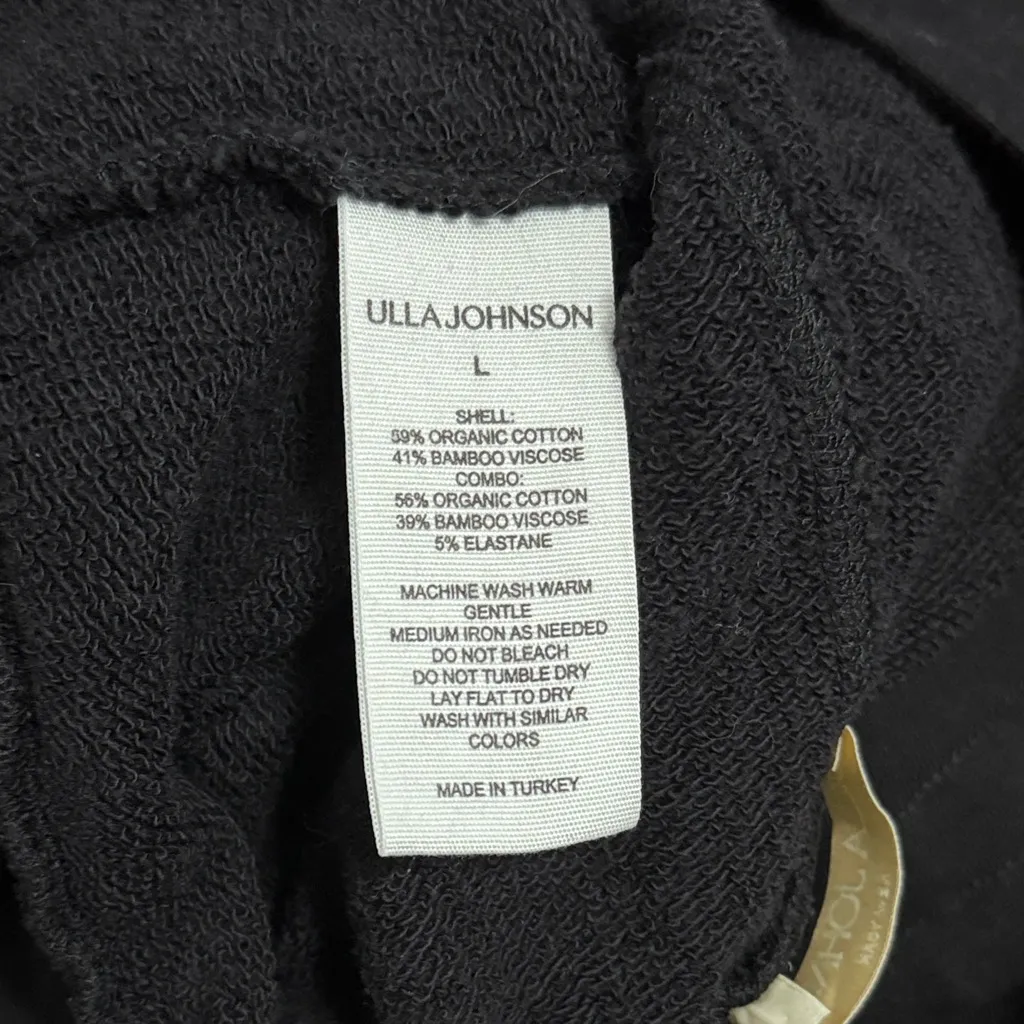 💙💖 Ulla Johnson Rory Black Organic Cotton Jogger Sweatpants - Image 6