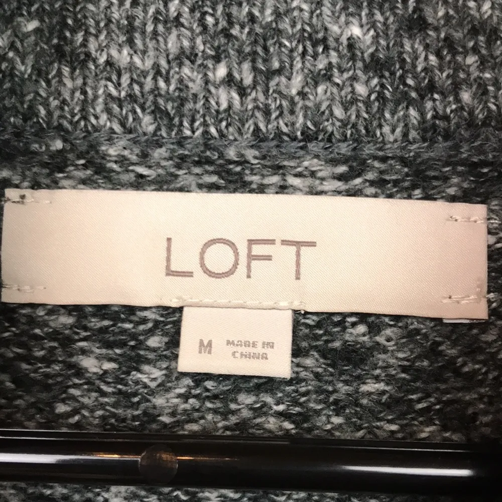 LOFT Women’s Alpaca Blend Gray Knit Cowl Neck Wide Long Sleeve Sweater - Image 7
