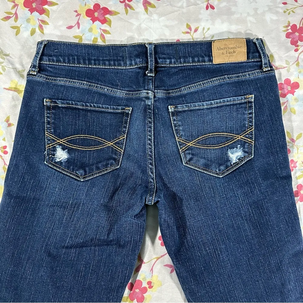 Dark Wash Denim Ripped Jeans - Image 4