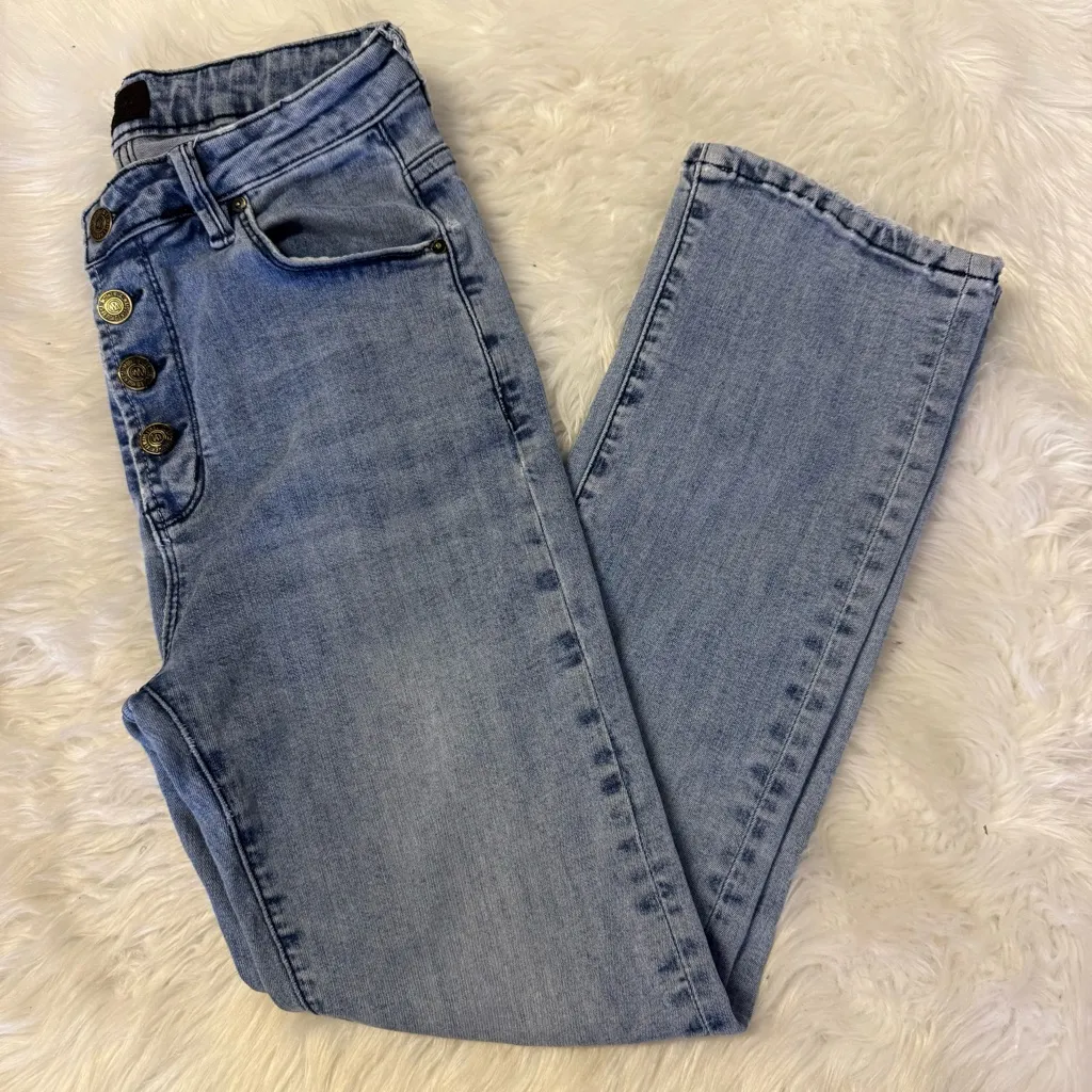 MOTHER Denim Insider Crop Step Fray Jeans – Not Guilty Wash – Size 26 Blue - Image 9