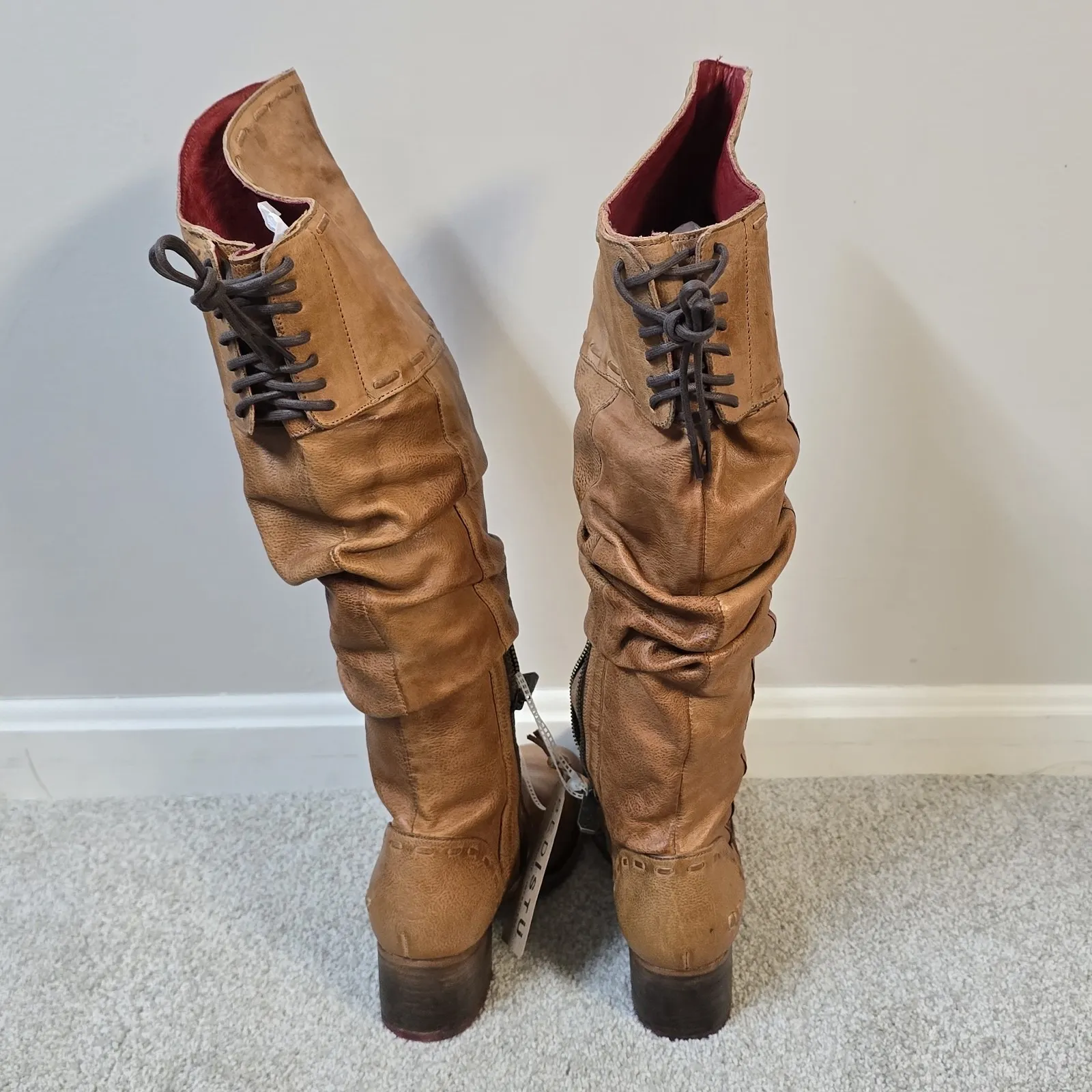 BED|STU Women's Leilani Tall Leather Boots Lace - Image 8