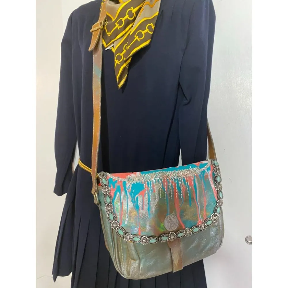 Vintage FENDI Customized with trims and Graffiti - Image 10