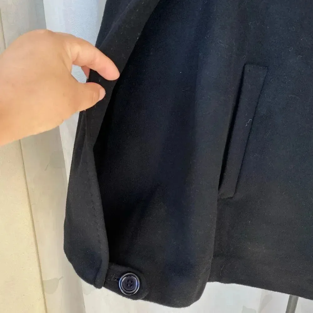 NWT SINCLAIRE 10 lambwool cape coat s Black - Image 12