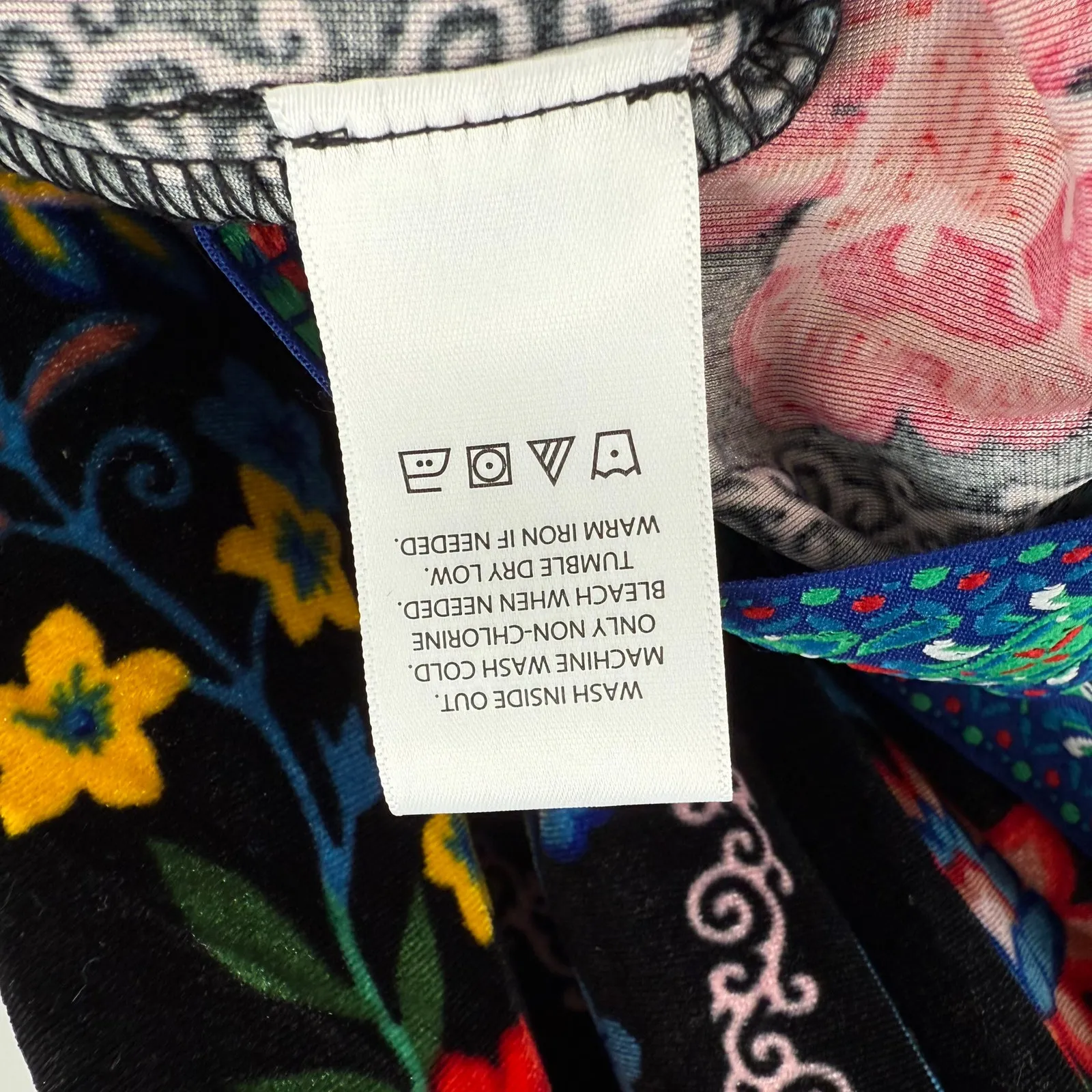 The Pioneer Woman Cardigan Size L/XL Printed Velvet Ruana Open Front Longline Black Size L - Image 15