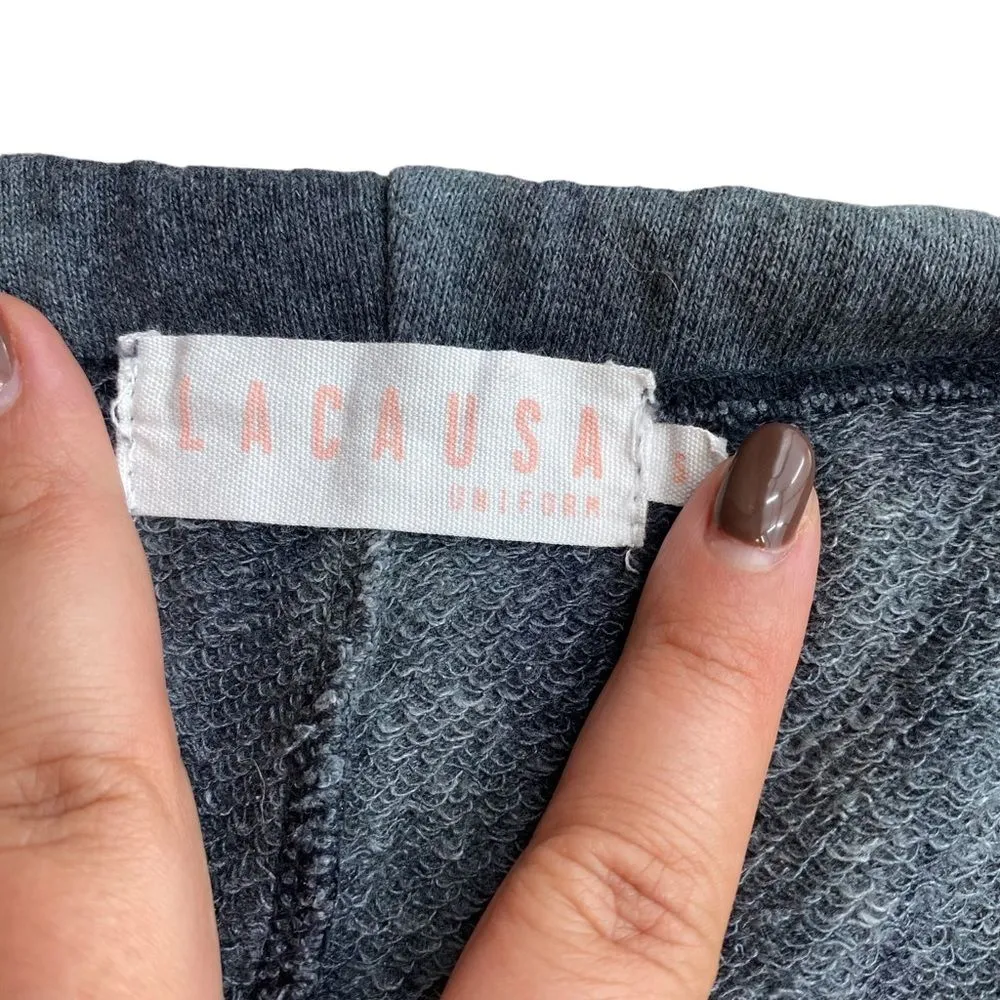 Lacausa Women’s Size S Slater Sweatpants Dark Gray Tie Dye‎ Loungewear Oversized - Image 4