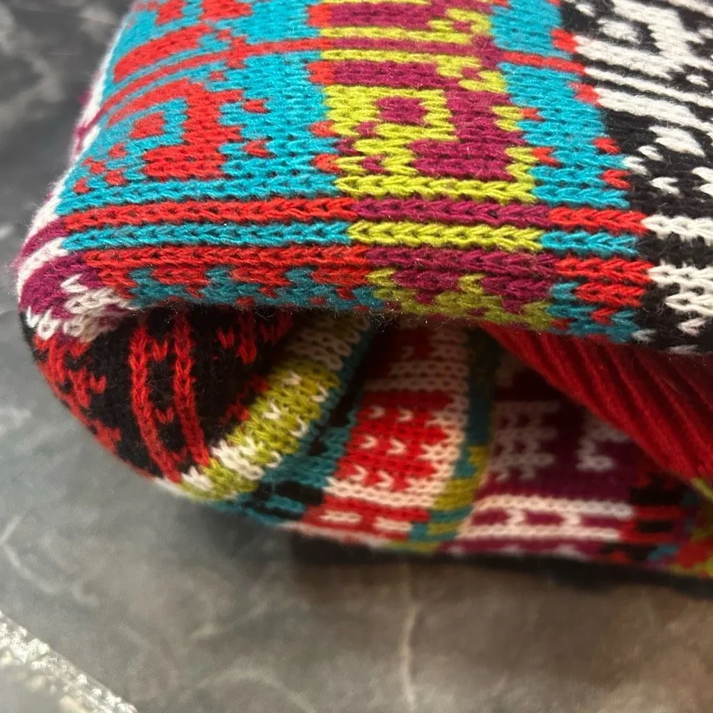 One Step Up Women’s Small Medium Red Colorful Sweater - Image 6