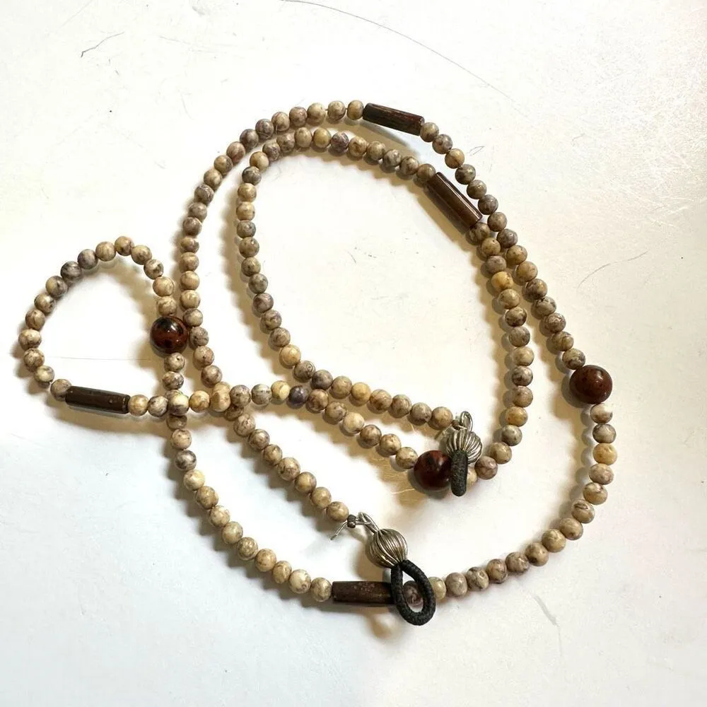 Mahogany obsidian eyeglass chain - Image 3