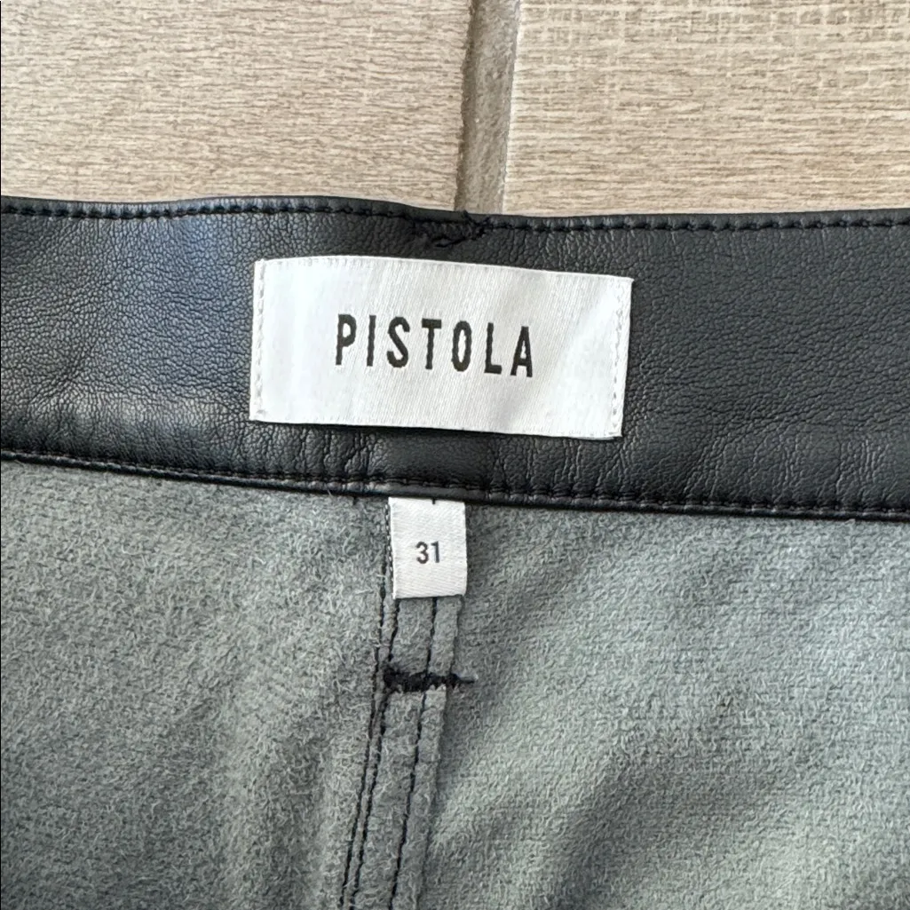 Pistola Lana Trouser Tailored High Rise Ultra Wide Leg in Slate Black Size: 31 - Image 7